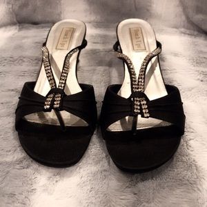 Black Open Toe Heels